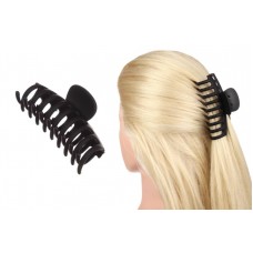 Краб для волос черный матовый 9см 1-206852