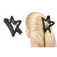 Краб для волос черный матовый  1-207910