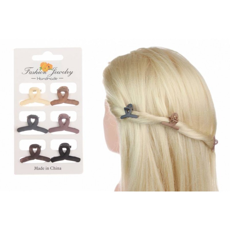 Краб для волос пластиковый маленький 2,5см 1-202434