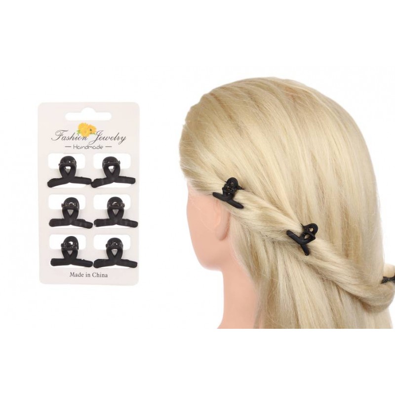 Краб для волос пластиковый маленький 2,5см 1-199925