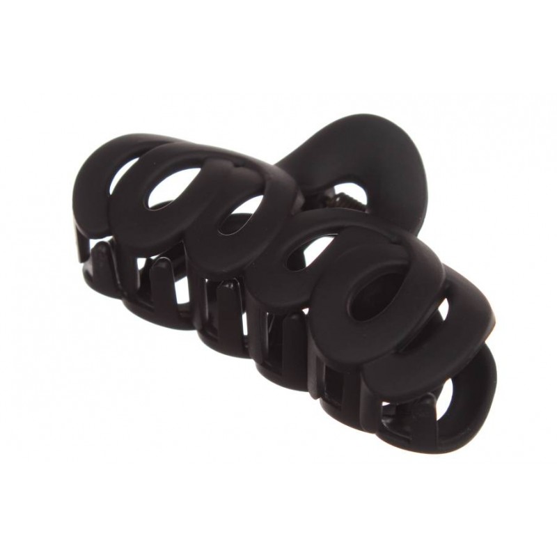 Краб для волос черный матовый 7см 1-206838