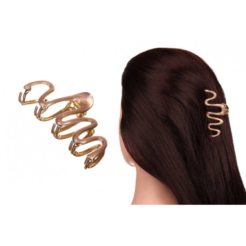 Краб для волос металлический  7см золото 1-213355