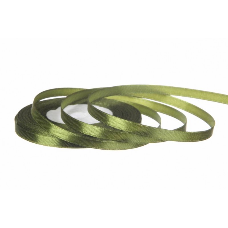 Лента атласная 7 мм (#108) (оливковый)