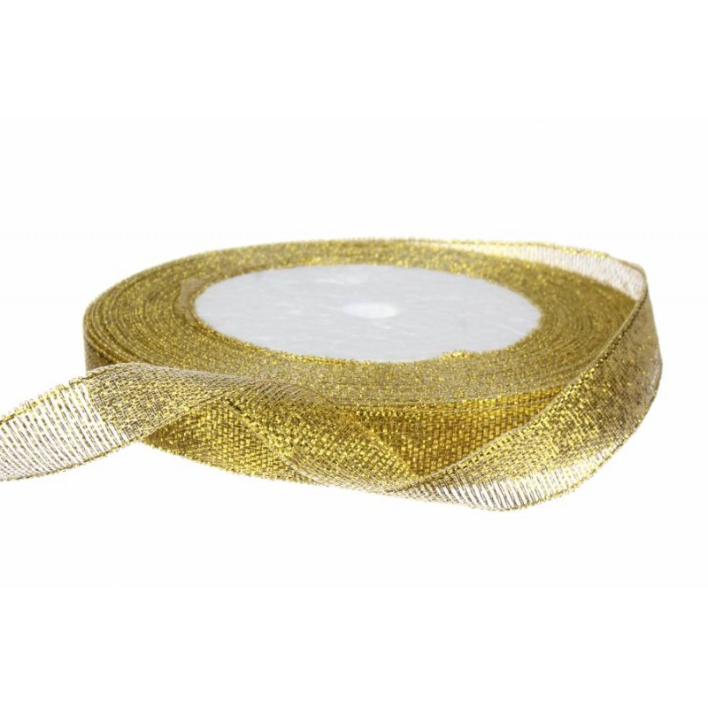 Лента парчевая золото (1,2см х 23м) 5-75638