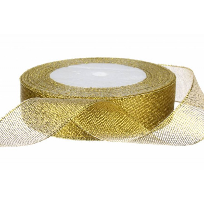 Лента парчевая золото (2,5см х 23м) 5-75652