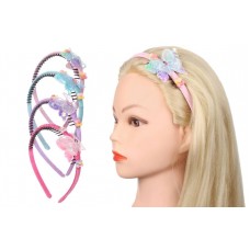 Ободок для волос пластиковый с тканью 