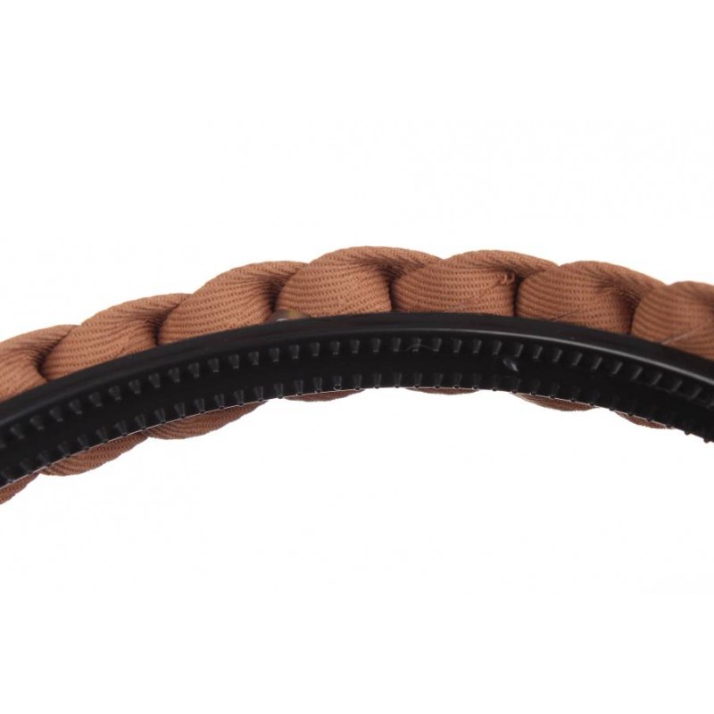 Ободок для волос пластиковый с тканью 