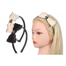 Ободок для волос пластиковый с тканью 