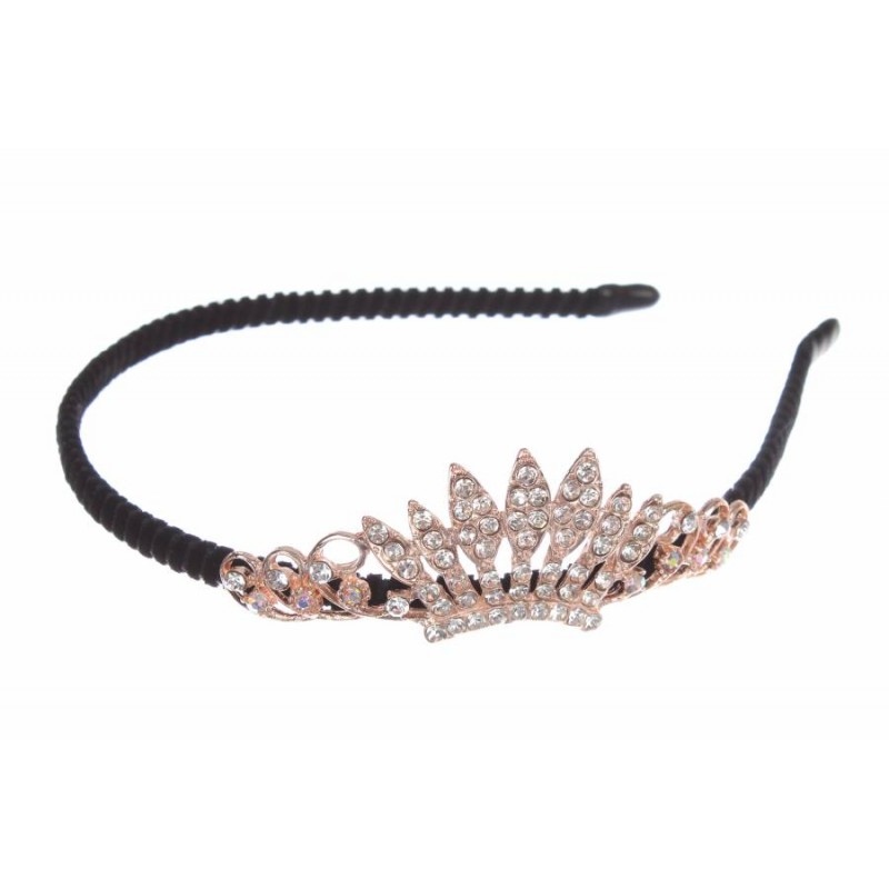 Ободок металлический с украшениями золото 1-202755