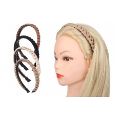 Ободок для волос пластиковый с тканью 