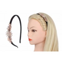 Ободок металлический с украшениями золото 1-202830