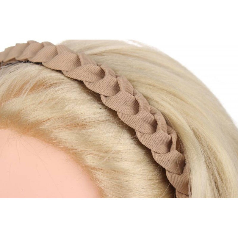 Ободок для волос пластиковый с тканью 