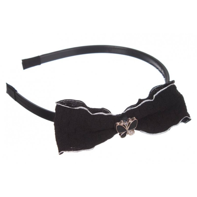 Ободок для волос пластиковый с тканью 
