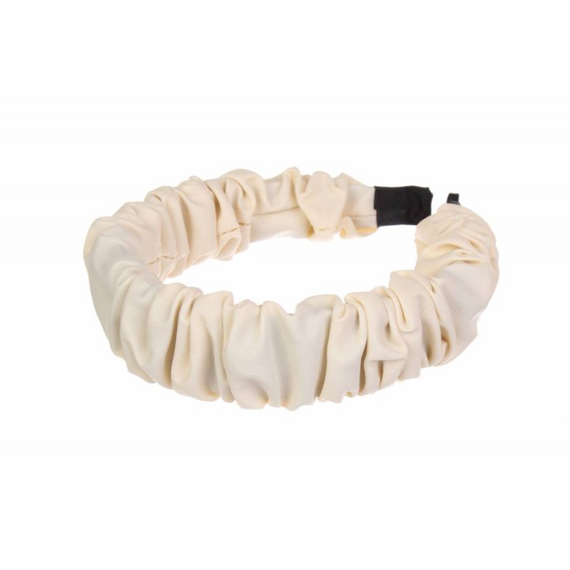 Ободок пластиковый бежевый (3см) 1-192636