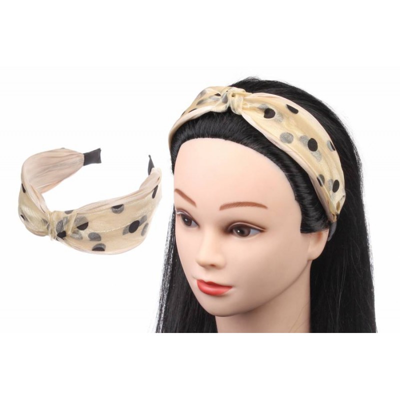 Ободок-чалма бежевый 1-187717