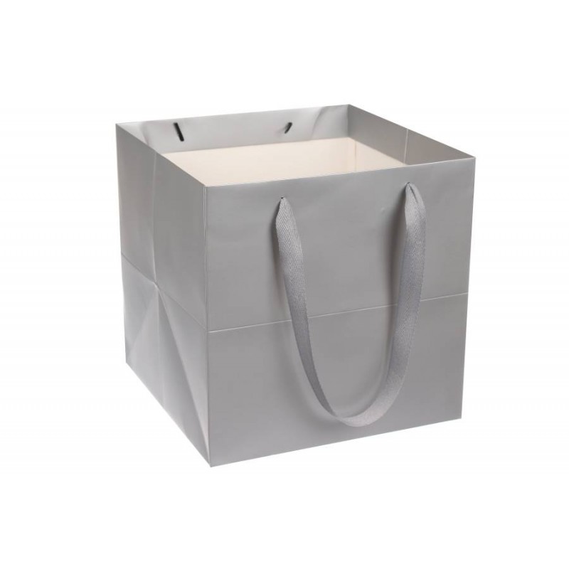 Пакет картонный (15*15*15см) серебро 3123-8962