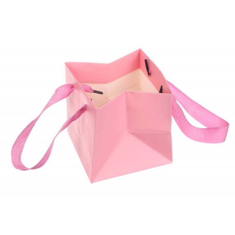 Пакет картонный (10*10*10см) розовый 3123-8801