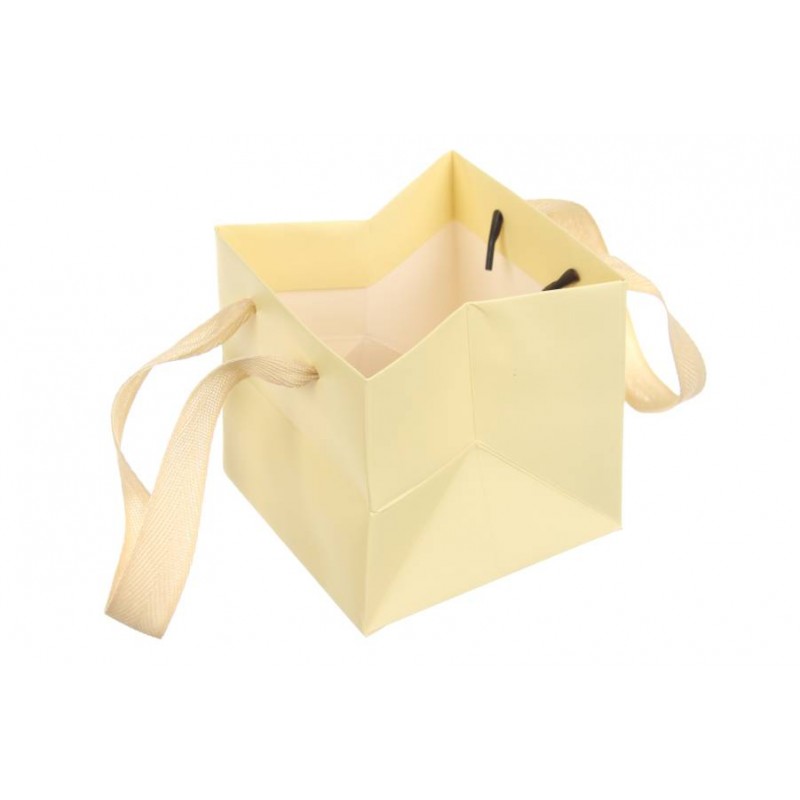 Пакет картонный (10*10*10см) бежевый 3123-8849