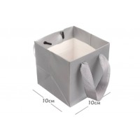 Пакет картонный (10*10*10см) серебро 3123-8863