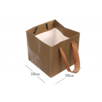Пакет картонный (10*10*10см) золото 3123-8856