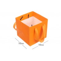 Пакет картонный (10*10*10см) оранжевый 3123-8832