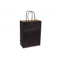 Пакет крафт однотонный вертикальный (22*16*8см) 120г/м² черный 3123-8306