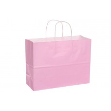 Паперовий пакет білий з ручками (320*120*245 мм) рожевий 2-66926564