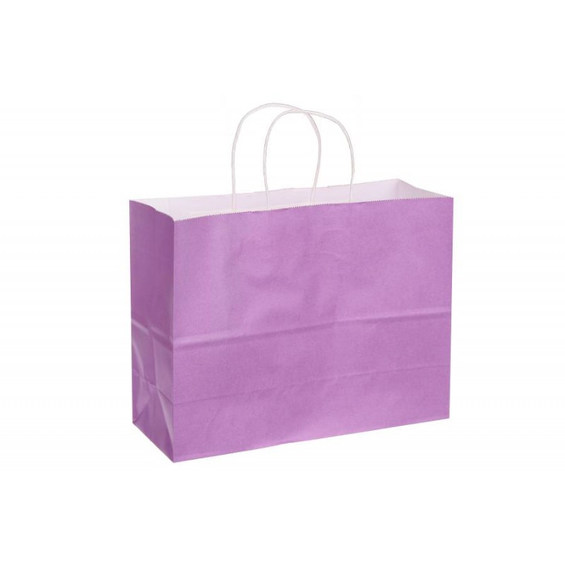 Паперовий пакет білий з ручками (320*120*245 мм) фіолетовий 2-66926557