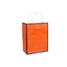 Пакет крафт однотонный вертикальный (27*21*11см) 120г/м² оранжевый 3123-8139