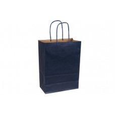 Пакет крафт однотонный вертикальный (22*16*8см) 120г/м² темно-синий 3123-8290