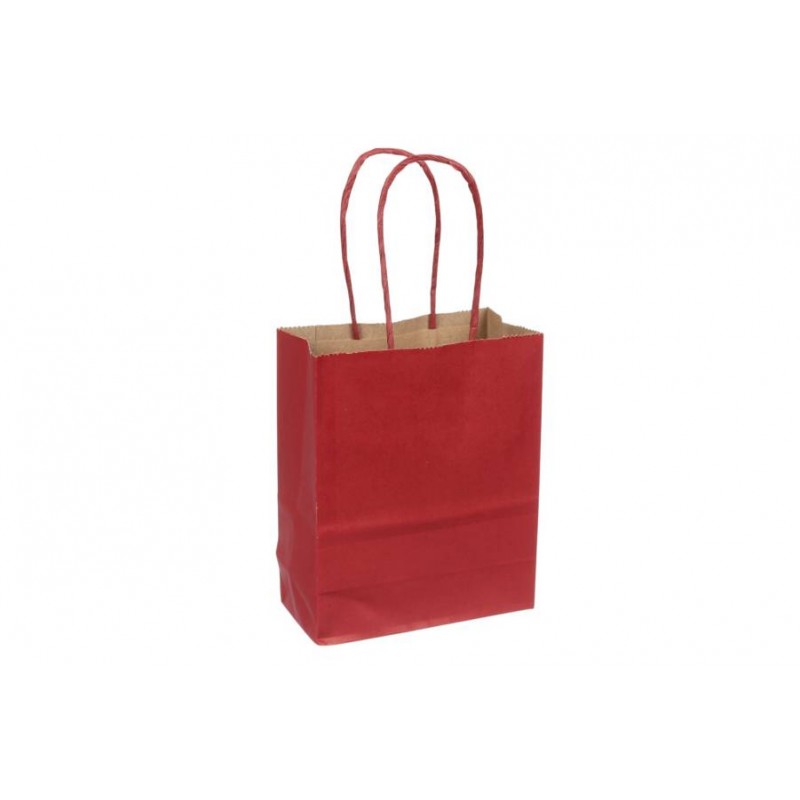 Пакет крафт однотонный вертикальный (15*12*6см) 120г/м² темно-красный 3123-8429