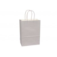 Пакет крафт однотонный вертикальный (22*16*8см) 120г/м² серый 3123-8245