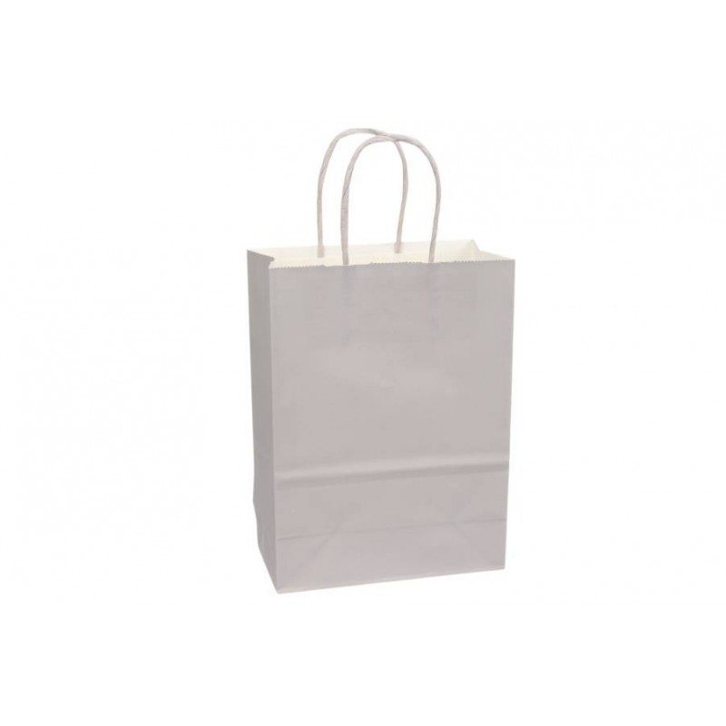 Пакет крафт однотонный вертикальный (22*16*8см) 120г/м² серый 3123-8245