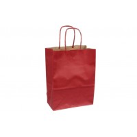 Пакет крафт однотонный вертикальный (22*16*8см) 120г/м² темно-красный 3123-8283