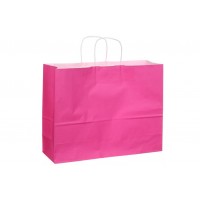 Паперовий пакет білий з ручками (400*120*310 мм)  малиновий 2-66926281