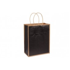 Пакет крафт однотонный вертикальный (27*21*11см) 120г/м² графитовый 3123-8191