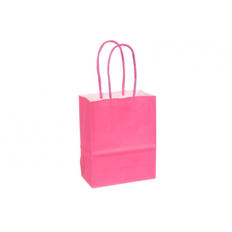 Пакет крафт однотонный вертикальный (15*12*6см) 120г/м² малиновый 3123-8375