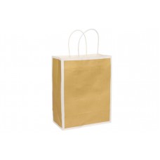 Пакет крафт однотонный вертикальный (27*21*11см) 120г/м² бежевый 3123-8160