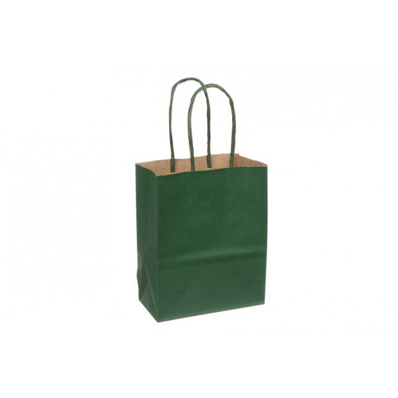 Пакет крафт однотонный вертикальный (15*12*6см) 120г/м² темно-зеленый 3123-8412