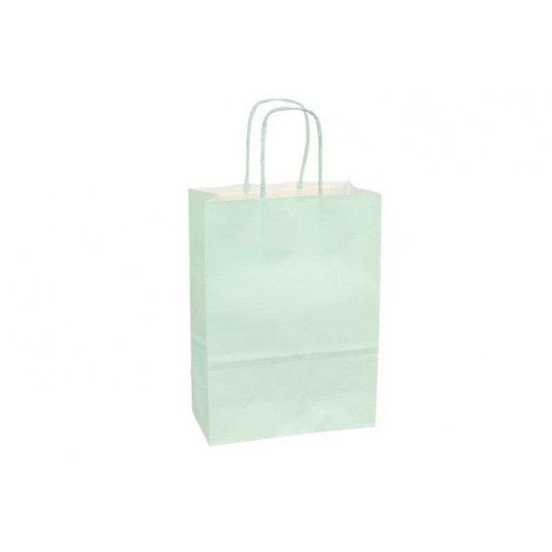 Пакет крафт однотонный вертикальный (22*16*8см) 120г/м² минтол 3123-8313