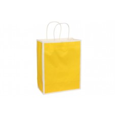 Пакет крафт однотонный вертикальный (27*21*11см) 120г/м² желтый 3123-8177