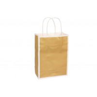 Пакет крафт однотонный вертикальный (21*15*8см) 120г/м² бежевый 3123-8078