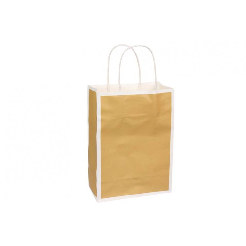 Пакет крафт однотонный вертикальный (21*15*8см) 120г/м² бежевый 3123-8078