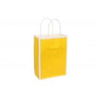 Пакет крафт однотонный вертикальный (21*15*8см) 120г/м² желтый 3123-8085