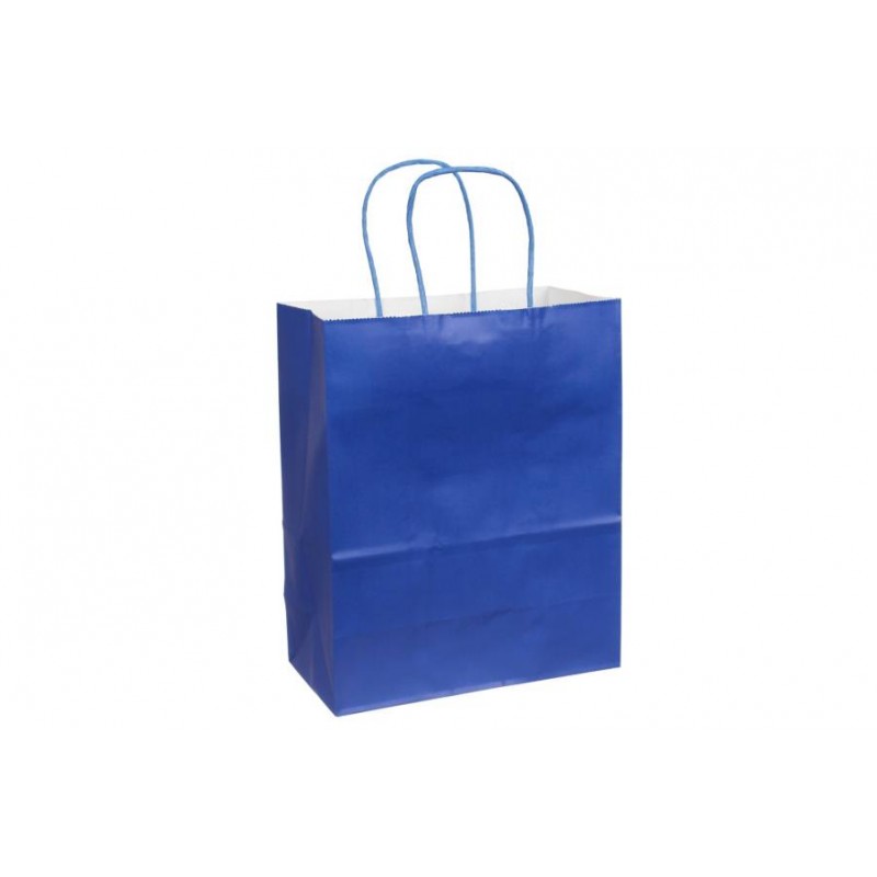 Пакет крафт однотонный вертикальный (27*22*11см) 120г/м² синий 3123-8542