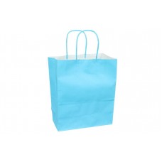 Пакет крафт однотонный вертикальный (27*22*11см) 120г/м² голубой 3123-8535