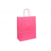 Пакет крафт однотонный вертикальный (32*26*12см) 120г/м² малиновый 3123-8658