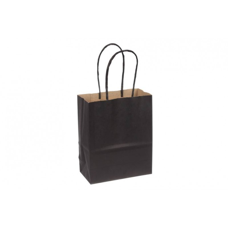 Пакет крафт однотонный вертикальный (15*12*6см) 120г/м² черный 3123-8443