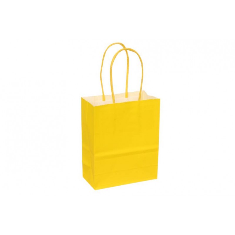 Пакет крафт однотонный вертикальный (15*12*6см) 120г/м² желтый 3123-8368