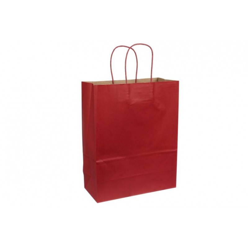 Пакет крафт однотонный вертикальный (32*26*12см) 120г/м² темно-красный 3123-8702